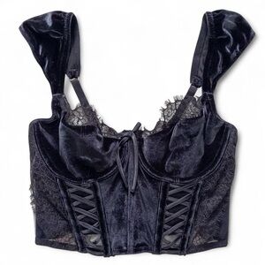 🖤 Victoria’s Secret Dream Angels Lace & Velvet Corset XS 🖤